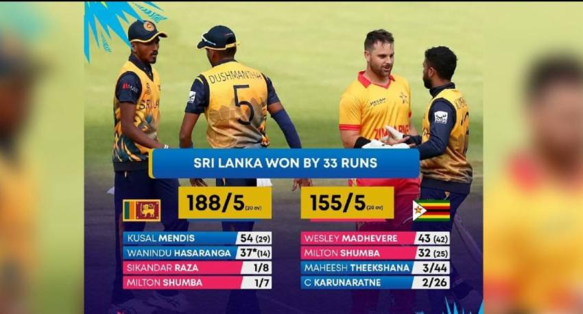 පුහුණු තරගයෙන් ශ්‍රී ලංකාවට ලකුණු 33ක ජයක්
