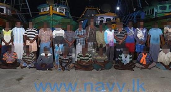 ඉන්දීය ධීවරයින් 24ක් උතුරු මුහුදේදී අත්අඩංගුවට