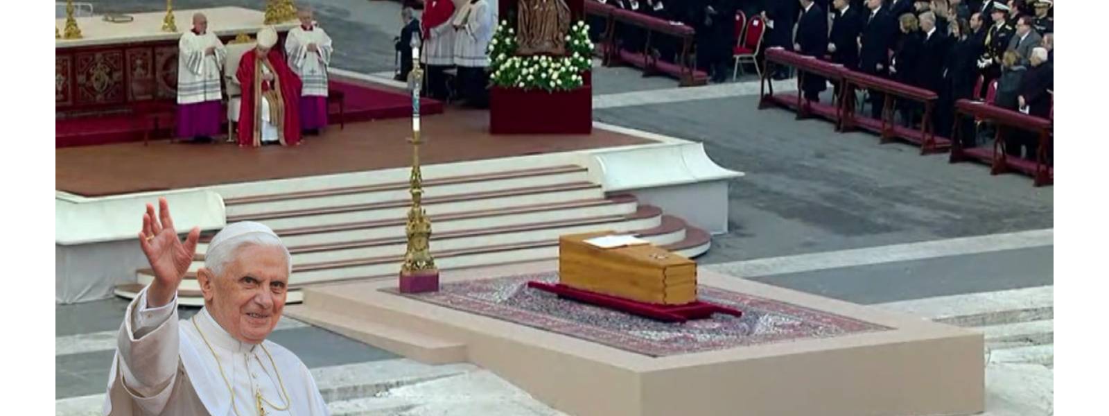 ස්වර්ගස්ථ16 වන බෙනඩික්ට් හිමිපාණන්ගේ මිහිදන් කෙරේ.