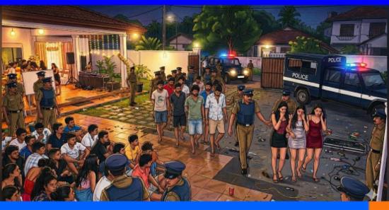 අම්බලන්ගොඩ, ප්‍රදේශයේදී Facebook සාදයක් වටලයි