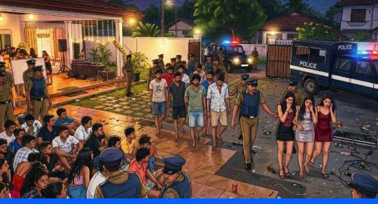 අම්බලන්ගොඩ, ප්‍රදේශයේදී Facebook සාදයක් වටලයි