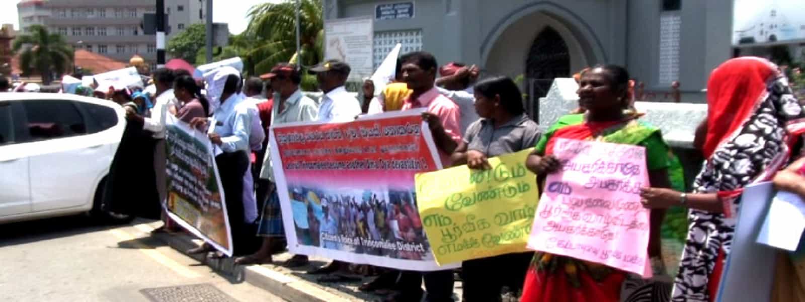வடக்கு, கிழக்கு மக்கள் கொழும்பில் ஆர்ப்பாட்டம்