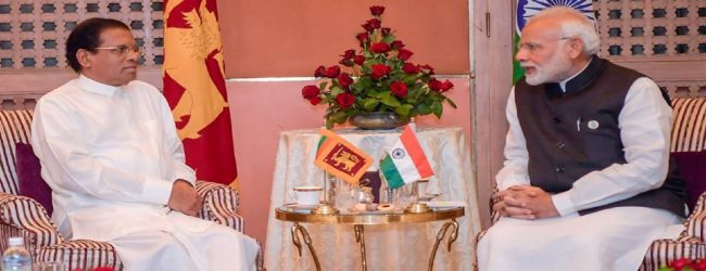 ஜனாதிபதி மைத்திரிபாலவும் மோடியும் சந்திப்பு