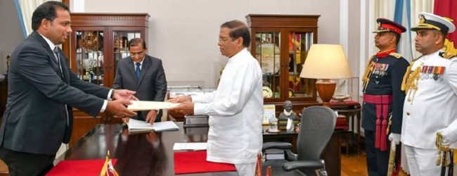 வியாழேந்திரன் பிரதி அமைச்சராக பதவிப்பிரமாணம் 