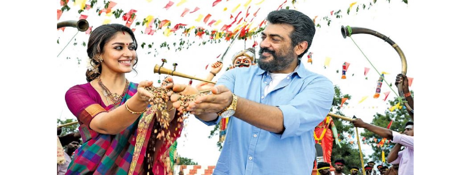 ஹெல்மெட் அணிந்து நடித்த அஜித், நயன்தாரா