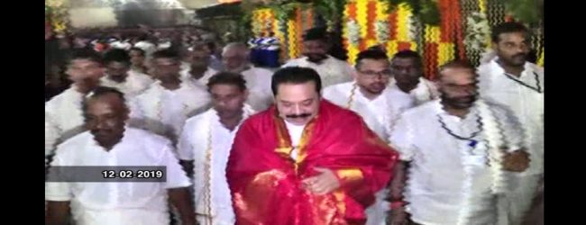மஹிந்த ராஜபக்ஸ திருப்பதி கோவிலில் வழிபாடு