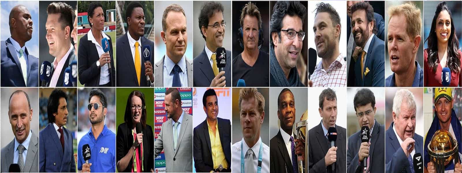 உலகக்கிண்ண கிரிக்கெட் தொடரில் 24 வர்ணனையாளர்கள்