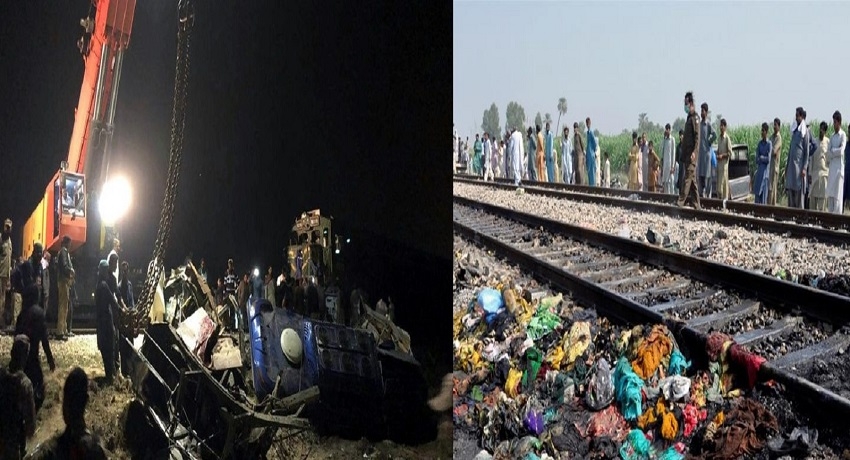பாகிஸ்தானில் அதிவேக ரயிலுடன் பஸ் மோதி விபத்து: 30 பேர் பலி