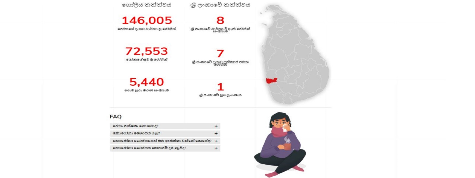 கொரோனா வைரஸ் தொடர்பான தகவல்களுக்கு புதிய இணையத்தளம் அறிமுகம் 