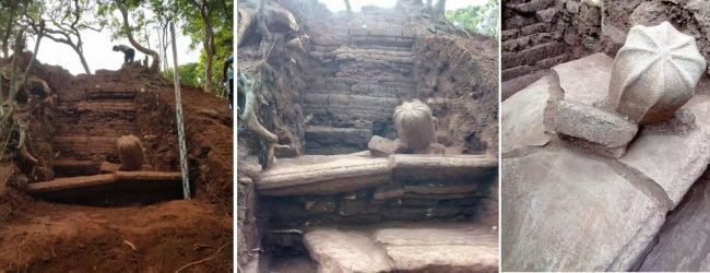 குருந்தூர் மலையில் லிங்கத்தை ஒத்த சின்னங்கள் மீட்பு