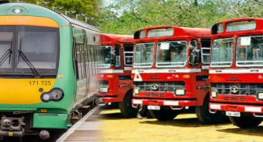 இன்று நள்ளிரவு முதல் பயணிகள் ரயில் சேவை இரத்து; பஸ் போக்குவரத்து மட்டுப்படுத்தப்பட்டுள்ளது