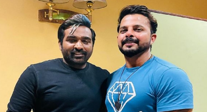 கிரிக்கெட் வீரர் ஸ்ரீசாந்தை சந்தித்த விஜய் சேதுபதி
